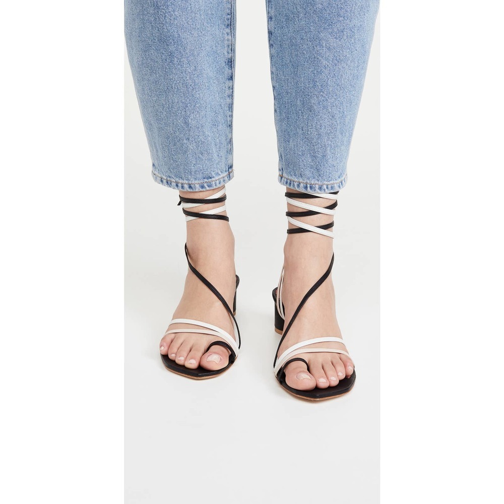 The Volon B'Way Sandals in Black/ CreamSize 6